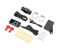 Keenso Indicatore Digitale della Temperatura Dell'acqua, Display LCD Ad Alta Definizione con Ventosa per il Monitoraggio del di Raffreddamento del Motore del Motociclo (GREEN)
