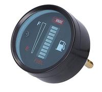 Keenso Indicatore Livello Carburante a LED, Indicatore Livello Carburante Universale 12V Indicatore Livello Carburante Indicatore LED Display 52 Mm Dia per Motocicletta Auto Indicatori di Carburante