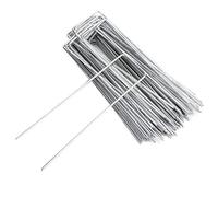 Keenso Inserti da Giardino Resistenti Alle Intemperie 50pcs, Punte di Ferro a Forma di U per il Facile Attacco di Tessuto Barriera, Accessori da Prato per Proprietari di Box/Cover