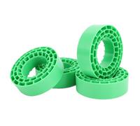 Keenso Inserti per Pneumatici per Auto RC 1,55 Pollici, Riempitivi Interni in Silicone Cavo a Doppio Strato, Assorbimento degli Urti Antistrappo per Fuoristrada, Acqua, Fango, Sabbia (GREEN)