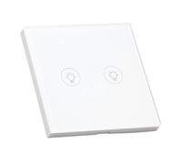 Keenso Interruttore della Luce Tattile da Parete in Vetro Temperato con Funzione di Temporizzazione, Controllo Vocale per 90-250 V, Funzionamento Stabile, Installazione semplice]