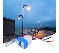 Keenso Interruttore di Accensione Automatico AC 12V/24V per Lampioni, Comodo Sensore di Controllo della Luce per il Massimo Risparmio Energetico (24V)