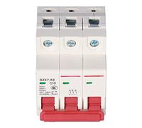 Keenso Interruttore di Alimentazione in Miniatura Din Rail Mount PC Cover per Interruttore Ariatico per la Casa AC 400 V 3P DZ47-63 con Un'installazione Comoda (10A)