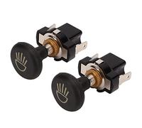 Keenso Interruttore Push Pull per Fari da 2 Pezzi Interruttore di Controllo della Luce in ABS E Metallo con Simbolo del Faro Installazione Semplice Sul Cruscotto per Carrello da per E Z GO E
