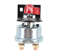 Keenso Interruttore Staccabatteria, Interruttore di Interruzione Alimentazione DC 12-48V Ad Alta Corrente 200A con Staffa di Montaggio Laterale per Carichi Pesanti, per Veicoli Marini (manico rosso)