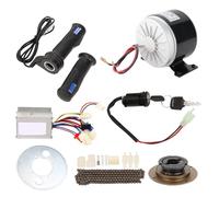 Keenso Kit di conversione per Bicicletta ad Alta velocità, 9 Pezzi/Set 24V 250W Guarnitura Motore Spazzolato con Controller con Impugnatura dell'acceleratore per Bici