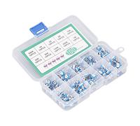 Keenso Kit di Resistori Variabili, 10 Valori da 500R a 1M | Costruzione in composito di carbonio, design durevole per l\'elettronica, 100 pezzi per uso a lungo termine