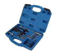 Keenso Kit di Rimozione Candelette in Acciaio, 16 Pezzi, per Candele da 8 Mm e 10 Mm, con Trapano, Strumenti di Centraggio, Custodia da Trasporto per Officine di Riparazione Auto, Meccanici