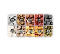 Keenso Kit di Sigillo con Ceralacca con Perline Colorate, 600 Pezzi | Include scatola portaoggetti, manico in legno, cucchiaio per sciogliere, 2 candele bianche, ideale per l\'artigianato,