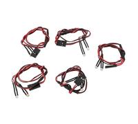 Keenso Kit Light Auto RC, Perle a LED di Funghi Ad Alta luminosità da 5 Pcs 3 Mm con Rivestimento in Silicone per Assiale SCX24 AXI00001 C10