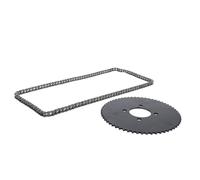 Keenso Kit Pignone Posteriore 35 Chain 60T, Set Catena e Pignone in Lega D'acciaio Ad Alte Prestazioni e Alta Durezza, con Installazione Semplice, per Mini Bike Go Kart Drift Trike Quad