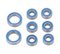 Keenso Kit Pressa Cuscinetto Ruota Cuscinetti a Sfera per Auto RC in Acciaio Inossidabile 8 Pezzi Kit Cuscinetto Ruota Sigillato 5x11x4mm 10x15x4mm per 1/10 Manutenzione Auto RC