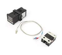 Keenso Kit Regolatore di Temperatura, AC 110V-240V 0-1300, Termostato Regolatore di Temperatura PID Digitale con Allarme LED