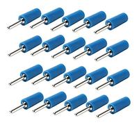 Keenso Kit Set di Spina Maschile per Spina Maschile per Pin di Banana 20 Pc per Trasmissione di Segnale di Segnale 2 mm. (BLUE)