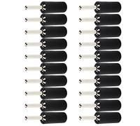 Keenso Kit Set di Spina Maschile per Spina Maschile per Pin di Banana 20 Pc per Trasmissione di Segnale di Segnale 2 mm. (BLACK)