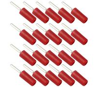 Keenso Kit Set di Spina Maschile per Spina Maschile per Pin di Banana 20 Pc per Trasmissione di Segnale di Segnale 2 mm. (rosso)