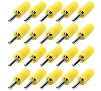 Keenso Kit Set di Spina Maschile per Spina Maschile per Pin di Banana 20 Pc per Trasmissione di Segnale di Segnale 2 mm. (YELLOW)