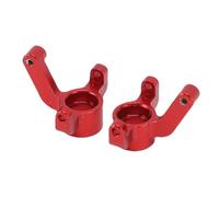 Keenso Knuckle dello Sterzo Frontale per Auto RC, Materiale in Lega, con Tazza di Sterzo, per 1/24 Modello di Auto RC, Alta compatibilità e Installazione Facile (rosso)