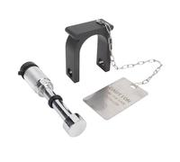 Keenso Lucchetto per Rimorchio della Ralla, Lucchetto a Perno in Acciaio Resistente con Etichetta di Avviso Antifurto e Guarnizione Resistente All'acqua, per Rimorchi della Ralla,