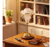 Keenso Luce per Casa delle Bambole, Lampadario in Miniatura in Scala 1/12 con Base in Lega e LED Caldo, Lampada a Sospensione Alimentata a Batteria da 2,38 X 1,38 Pollici per Esposizione Diorama (A