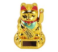 Keenso Lucky Cat Solar Light Induction Statue per Ufficio per le Pulizie di Plastica (#1)
