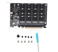Keenso M.2 NVME SSD Adattatore PORT PCIE X16 Porta Ad Alta velocità 4 per i Computer, Operazione Stabile per Giocatori Professionisti