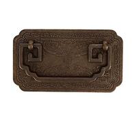 Keenso Maniglia per Cassetti Antichi, Maniglie Vintage in Stile retrò Cinese, Mazza in Ottone Addensato Resistente per ante di Armadietti di Casa (Ottone antico)