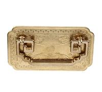 Keenso Maniglia per Cassetti Antichi, Maniglie Vintage in Stile retrò Cinese, Mazza in Ottone Addensato Resistente per ante di Armadietti di Casa (Colore ottone)