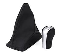 Keenso Manuale 5 pomello pomello pomello del pomello cambio marcia in pelle nero Pomello pomello del cambio Kit antipolvere coperchio copri leva per 1998-2009