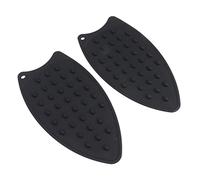 Keenso Materiale di Alta qualità, Tappetino da Stiro in Silicone, Cuscinetto di Supporto in Ferro in 2 Pezzi, Stabile e Affidabile Stiratura Facile (BLACK)