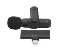 Keenso Microfono Lavalier Wireless con Riduzione del Rumore, Mini Microfono a Clip, Attrezzatura per lo Streaming Live per Telefoni Cellulari, Computer, Tablet, fotocamere.