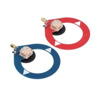 Keenso Mini Antenna Loop Set di Ciambelle Rosse per Trasmissione di Gamma di Frequenza Ampia e Facile Installazione per Sistemi Cinematografici, 2 Pcs, Materiale PCB