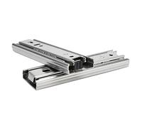 Keenso Mini Guide per Cassetti Corte, Guida per Mobili in Acciaio con Chiusura Ammortizzata per Ferramenta per Cassetti Dell'armadio, Confezione da 2
