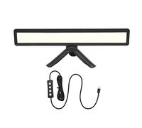 Keenso Mini Luce di Riempimento a LED Regolabile con Clamp/Holder per Videoconferenze, Pannello a Luce Soffusa con Temperatura di Colore 2500-9000K per Trasmissioni in Diretta, Mini Video per
