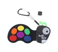 Keenso Mini Tamburo da Dito, Giocattolo Musicale in Silicone con 8 Suoni, Strumento Portatile per Alleviare lo Stress per Bambini e Adulti