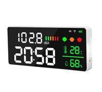 Keenso Monitoraggio del Suono dell'umidità Dell'aria a LED, Coltello Sonoro WLAN per Monitoraggio delle Temperature e umidità, Rilevatore di Coltelli a Schermo 11 Pollici