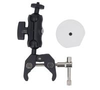 Keenso Montaggio di Morsetto Regolabile, Supporto per per in Lega di Alluminio per Mini Piatto Satellitare con Doppia Sfera per Motociclette per