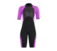 Keenso Muta da Sub da Donna, Muta Monopezzo in Neoprene da 2 Mm con Protezione Solare UPF50+ e Manica Corta Elasticizzata in 4 Direzioni per Immersioni, Snorkeling, Surf, Nuoto (L)