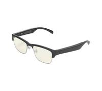 Keenso Occhiali Smart con Lenti Anti Luce Blu Stereo HIFI per Musica e Chiamate per Ciclismo e Corsa - Telaio TR90 1pz (Modello con montatura in argento)