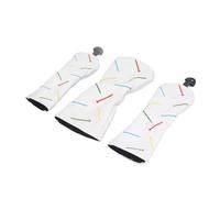 Keenso Olf Club Headcover Set di qualità Premium, Copritura della Testa del Conducente da Golf 3pcs Coperture Universali per Conducente in Legno, Fairway, Ibridi (WHITE)