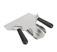 Keenso Paletta per Popcorn da Ristorante in Acciaio Inossidabile con Manico Antiscivolo, Ideale per Riempire Patatine Fritte, Accessori da (doppia maniglia)