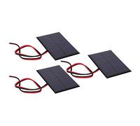Keenso Pannello Solare Polisilicon Modello 4V 150 MA per Luci del Paesaggio Solare, Pannello 3 Pcs con Cavo 30 Cm per Torce