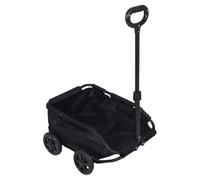 Keenso Passeggino per Cani, 4 Ruote Pieghevoli Carrello per Animali Domestici per Fare Shopping Camminando (BLACK)