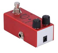 Keenso Pedali per chitarra, pedale effetto chitarra in lega di alluminio resistente per adattatore DC9V Accessori per strumenti musicali Rosso