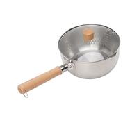 Keenso Pentola per Zuppa di Latte Giapponese in Acciaio Inossidabile da 20 Cm di Diametro con Coperchio, Casseruola Antiaderente per Domestica, Acciaio Inossidabile 304, 5,5x7,9 Pollici