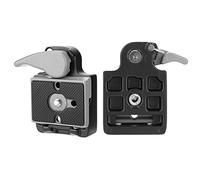 Keenso Piastra Adattatrice per Morsetto a Sgancio Rapido in Lega di Alluminio Resistente per Treppiede per Fotocamere 1/4 e 3/8 Pollici Collegamento Facile per i Fotografi