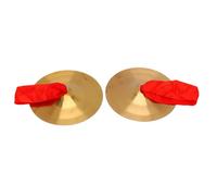 Keenso Piatti in Lega Mini Piatti da Marcia da 19 Cm da Mano in Lega di Acciaio Placcato Ottone Strumento a Percussione per Gruppi di Batteria Bande Scolastiche e Orchestre Professionali (19 cm/7,48