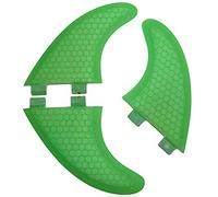 Keenso Pinne per Tavola da Surf, Verde FCS G3 G5 G7 Pinne da Surf Tavola da Surf in Fibra di Vetro Tri Set Thruster (G7)