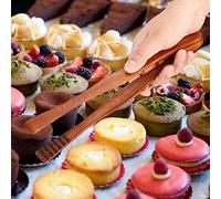 Keenso Pinza da in Legno con Manico Antiscivolo per Servire Torte e Pane Dal Buffet