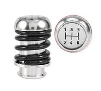 Keenso Pomello del cambio manuale universale a 5 velocità, pomello del cambio della molla dell'automobile leva della testa del bastone con 3 adattatori 8 mm, 10 mm, 12 mm (nero) Pomello del